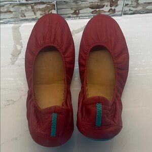 Tieks Cardinal Red Leather Ballet Flats